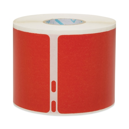 Dymo LabelWriter Name Badge/Shipping Labels, 2.13", Black on Red, 220 Labels/Roll 2133383
